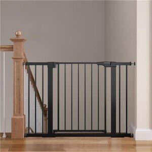 Baby Gate for Stairs, 29.6"-46" Pressure Mounted Dog Gate for House, Auto Close